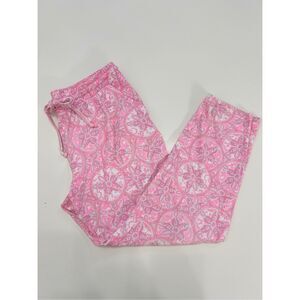 Vineyard Vines Womens Pink Sand Dollar Drawstring Knit Pants Size Small